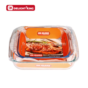 Ensemble de cuisson de verre transparent pyrex